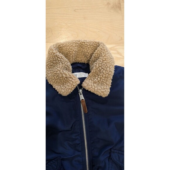 H&M Toddler Bomber Jacket – Sherpa Collar (Size 2-4) - Picture 2 of 13